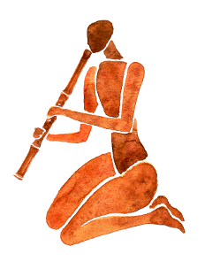Figur mit Flöte