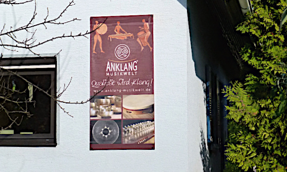 Ein Banner bestätigt die Anklang Musikwelt